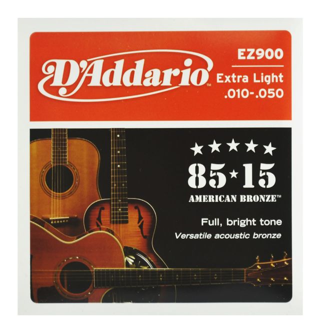 Encordoamento-Aco-Violao-Extra-Ligth-.010-.050---D-Addario Encordoamento-Aco-Violao-Extra-Ligth-.010-.050---D-Addario
