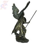 Estatueta-em-Resina-Decorativa-Arcanjo-Sao-Raphael-c-Lanca-e-Escudo-33-Cm