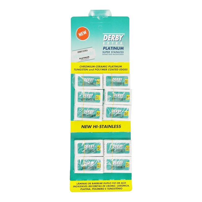 Lamina-inox-para-Barbear-50-Pecas---Derby Lamina-inox-para-Barbear-50-Pecas---Derby