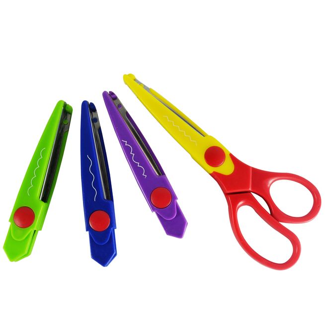 Tesoura-Escolar-para-Picotar-Colorida-com-4-Laminas-de-Cortes-Diferentes---Mundial Tesoura-Escolar-para-Picotar-Colorida-com-4-Laminas-de-Cortes-Diferentes---Mundial