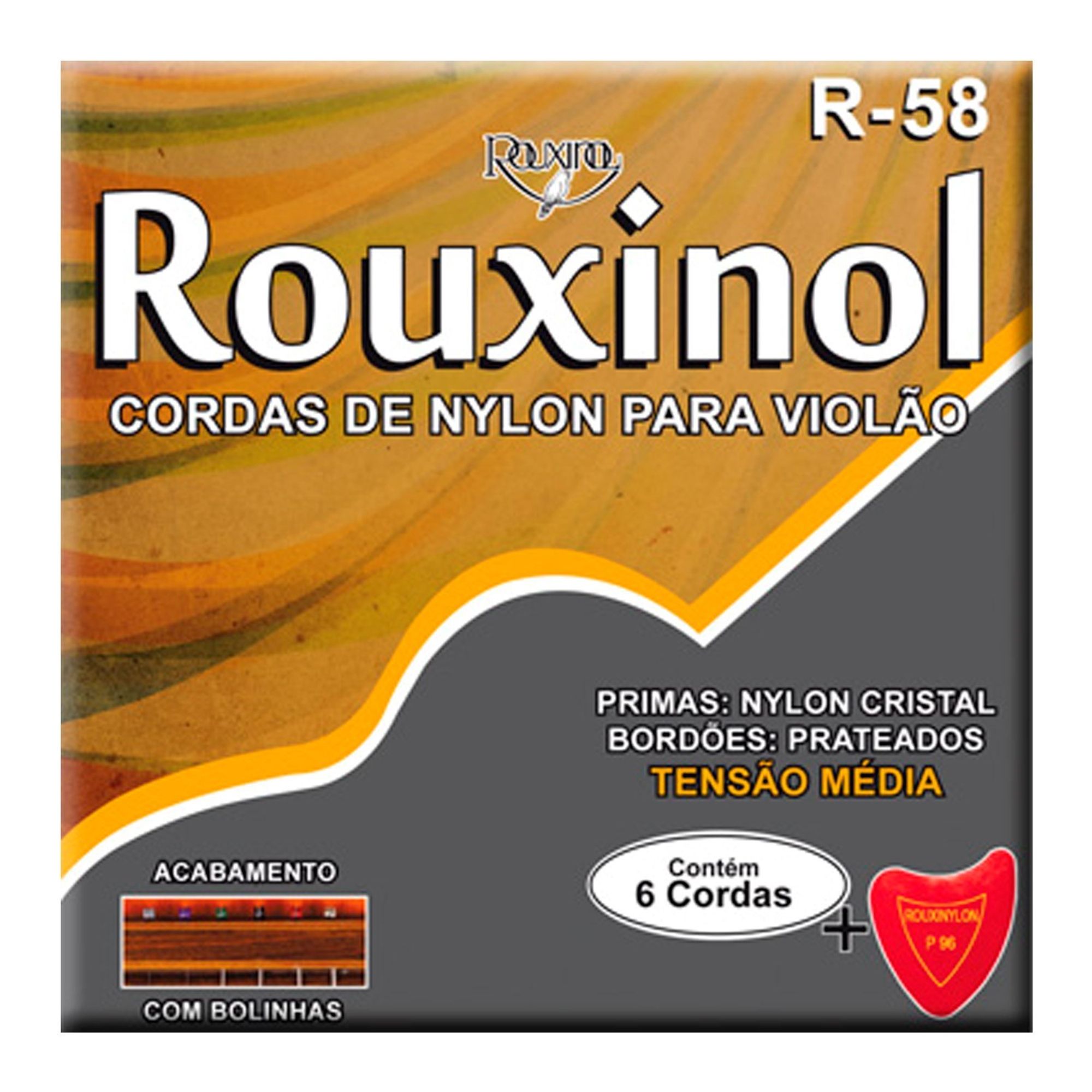 Encordoamento de Nylon para Violão com Bolinha .028-.043 - Rouxinol ...