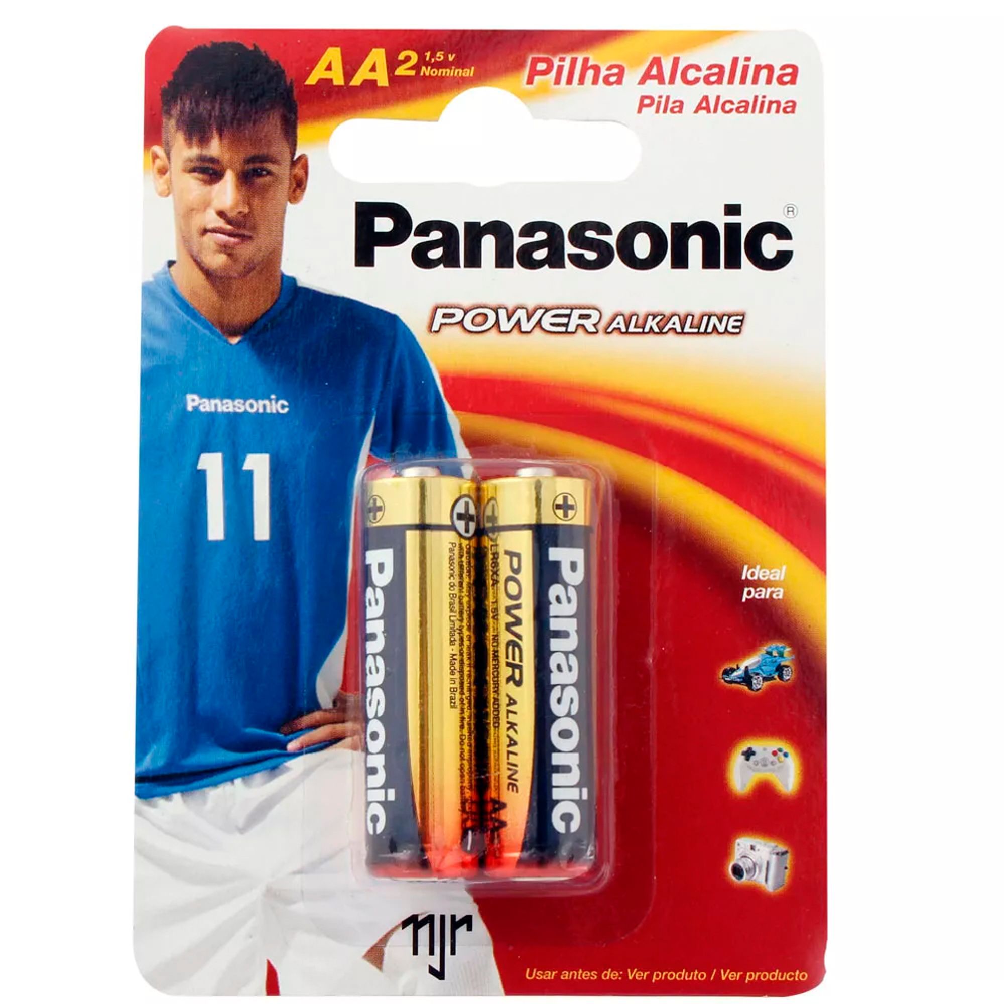 Pilha AA 1,5V LR6 Panasonic Alcalina