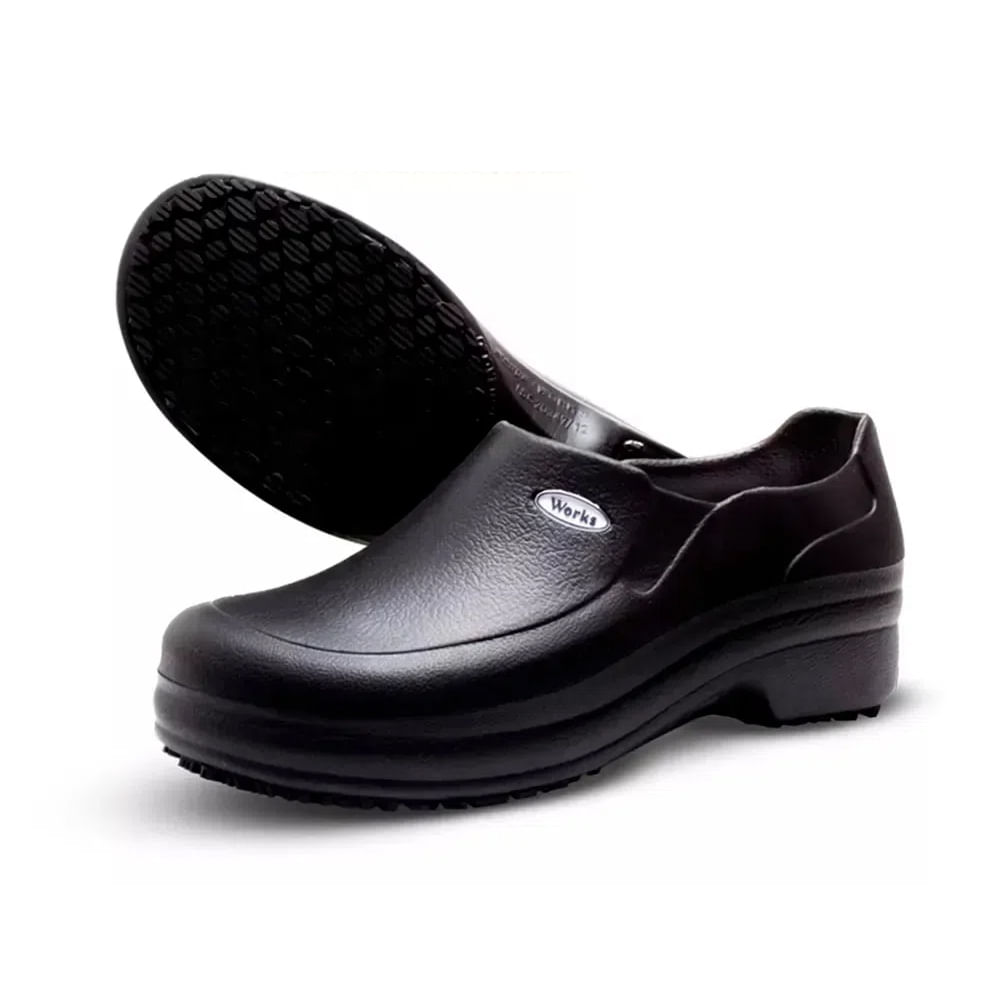 Sapato Preto Profissional Antiderrapante - Soft Works - Rei da Cutelaria